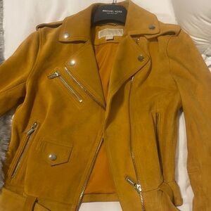 mustard color micheal kors swade jacket worn once